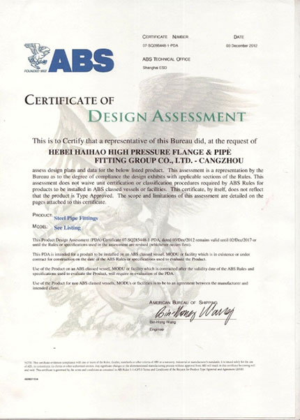 Haihao Group - your trusted partner for ABS certified pipe fittings