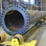Flanged steel pipe