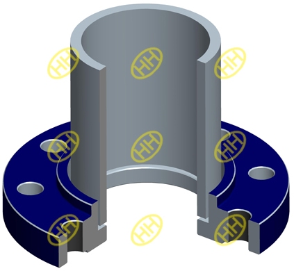 socket weld flange connection with pipe design