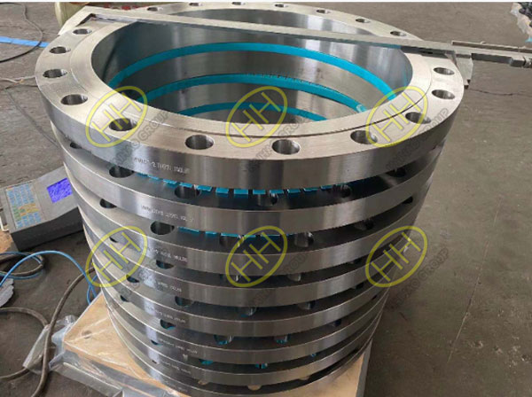 ASME B16.47 Series A weld neck flanges machined and inspected in workshop