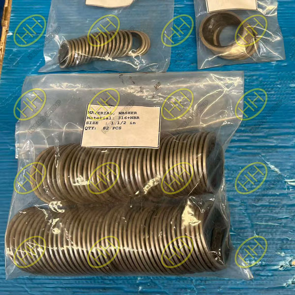 Stainless steel bonded sealing washers with nitrile inserts