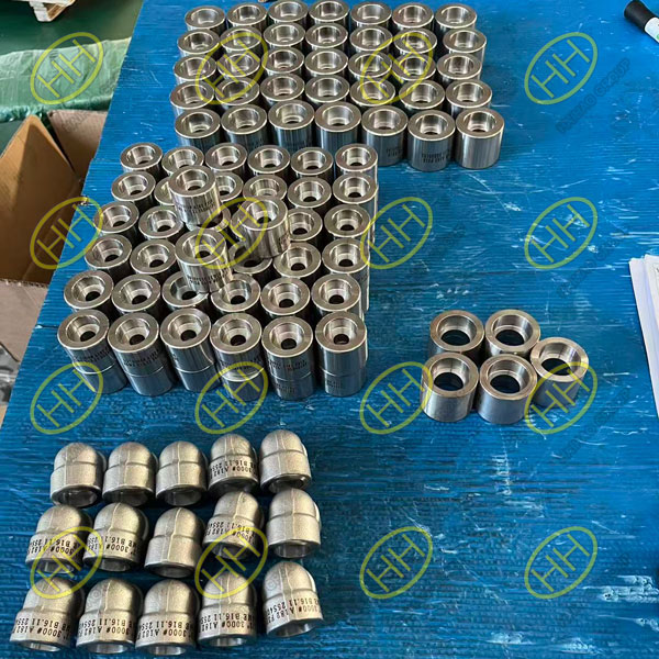 Stainless steel forged fittings including DIN 2353 nipples and ASME B16.11 socket weld fittings supplied by Haihao Group