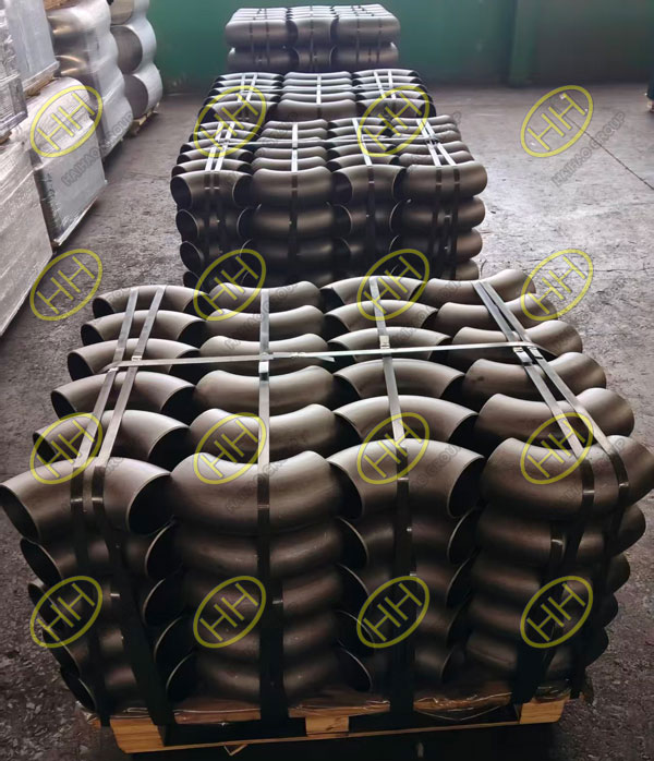 BS EN 10253-2 S235 90 degree LR elbows ready for shipment