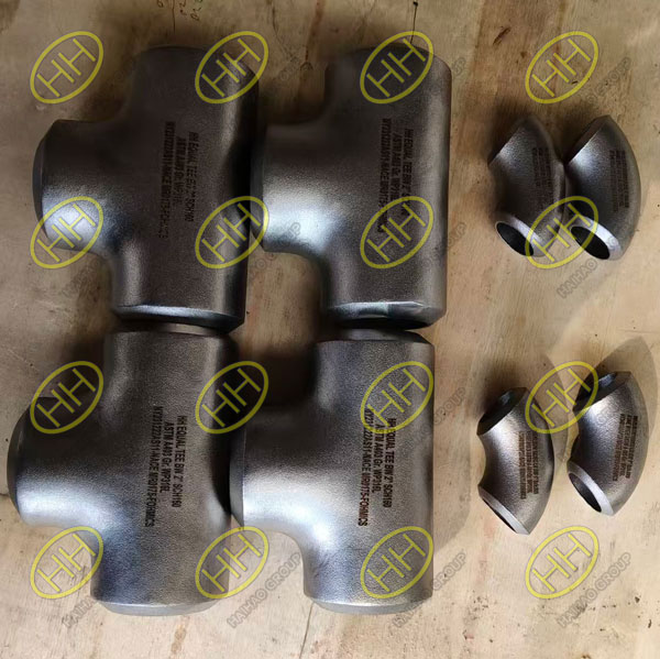 Low temperature WPHY 60 and stainless steel pipe fittings shipment for UAE project long radius elbows and equal tees