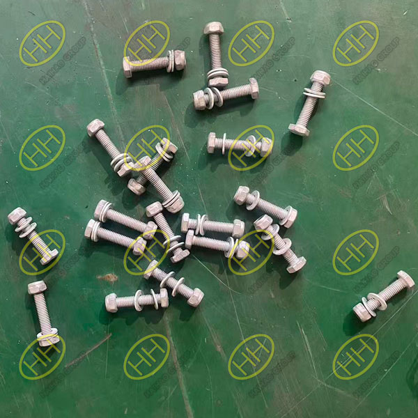 Hot dip galvanized bolt and nut assemblies galvanized fasteners Haihao Group
