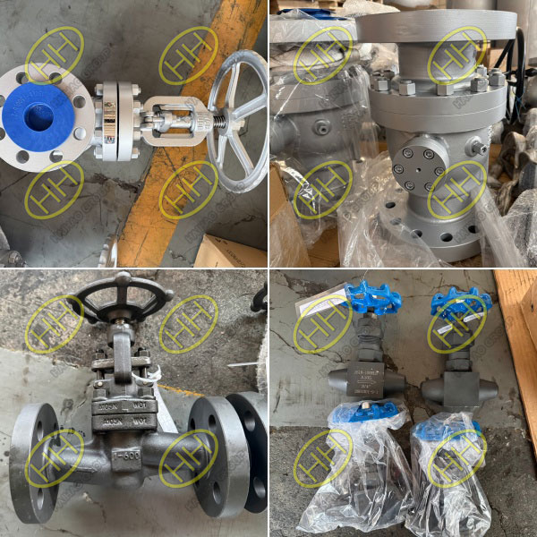 Industrial valves globe and ball valves ready for shipment