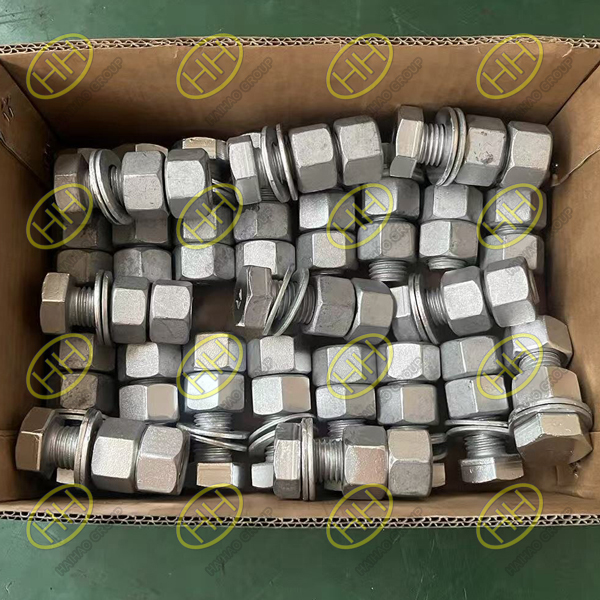 ASTM A320 L7 galvanized bolts and hex nuts for low-temperature service