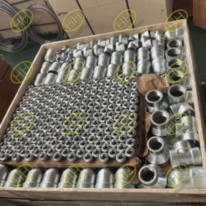ASTM A105 threaded fittings for India order, galvanized NPT fittings and MSS SP-97 branch fittings