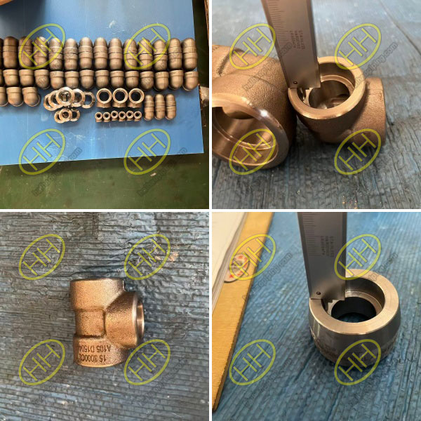 3000LB ASME B16.11 ASTM A105 forged pipe fittings elbows tees sockolets for Kenya project shipment
