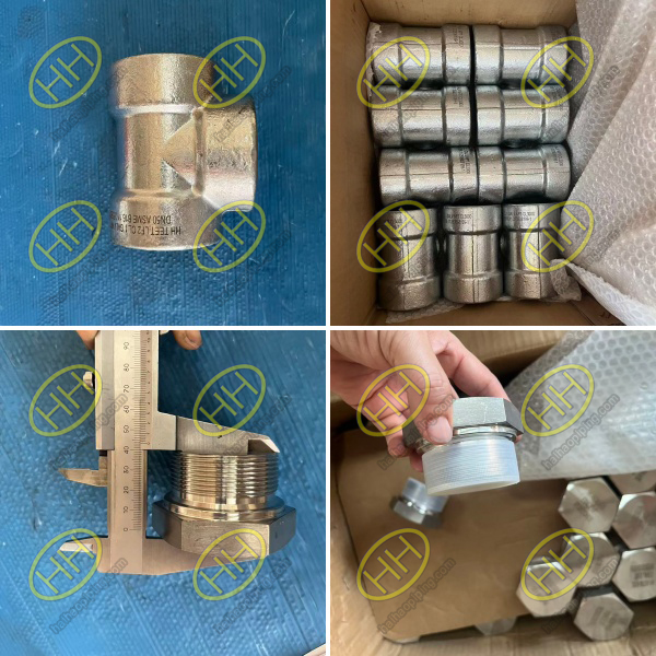 ASTM A350 LF2 Class1 threaded equal tee A182 F304L hex plug Haihao Group shipment for Russia pipeline project